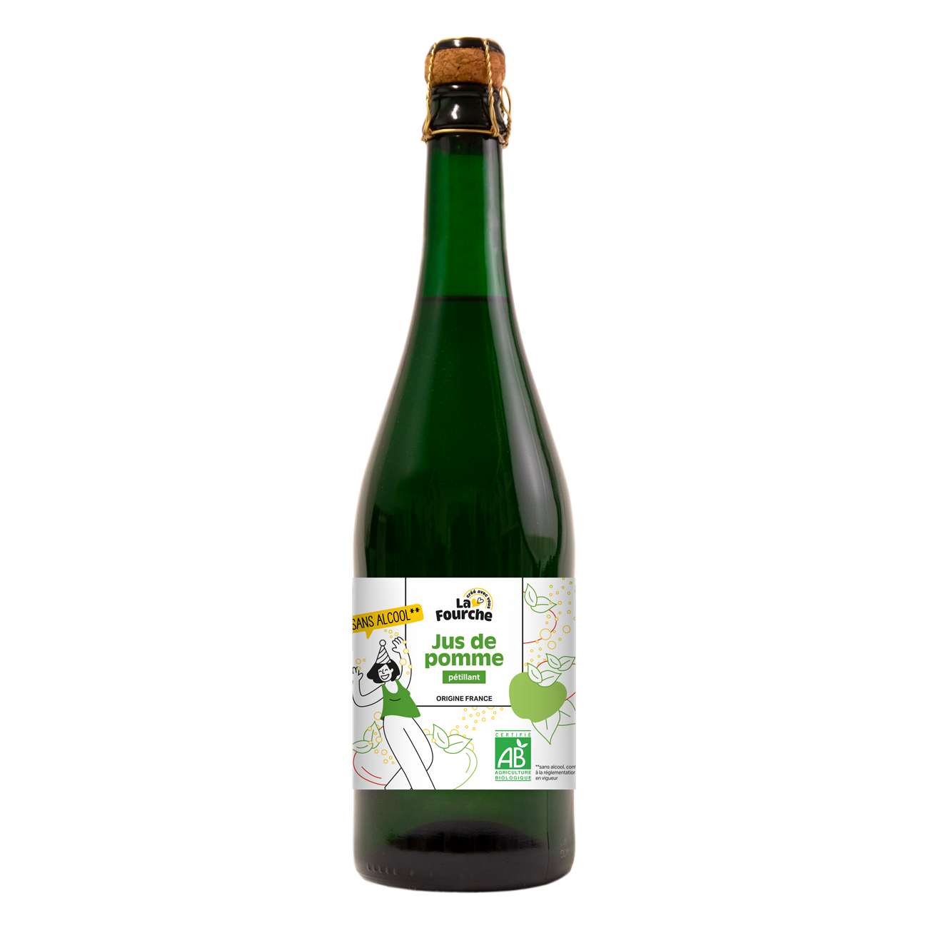 Jus de pomme pétillant bio
