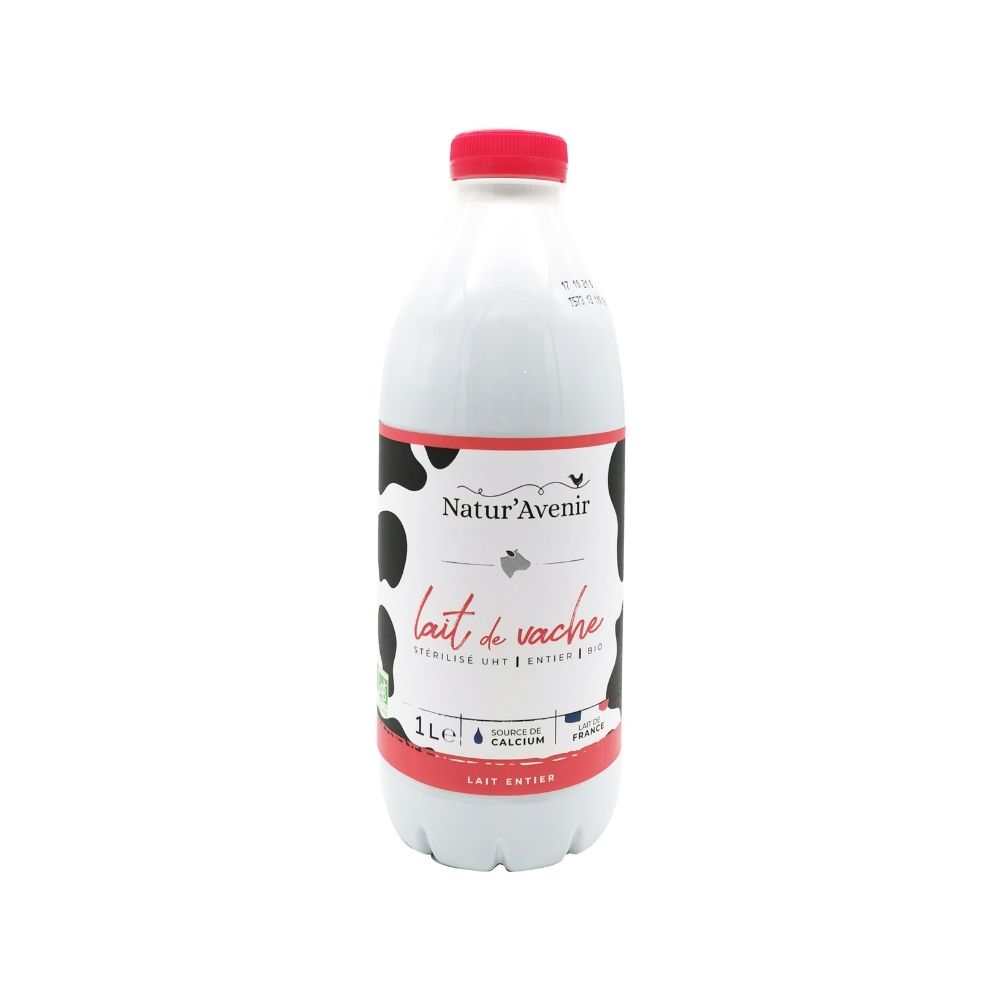 Lait de vache entier stérilisé UHT bio
