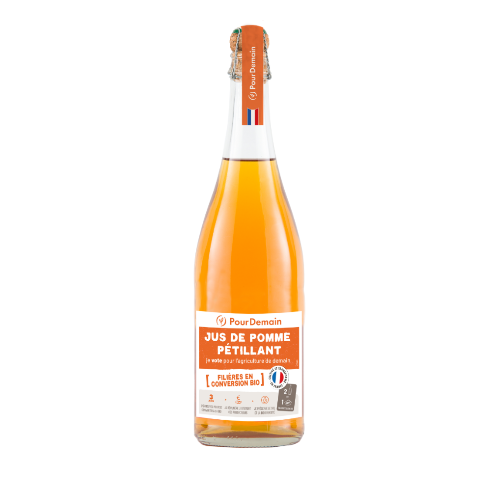 Jus de pomme pétillant en conversion