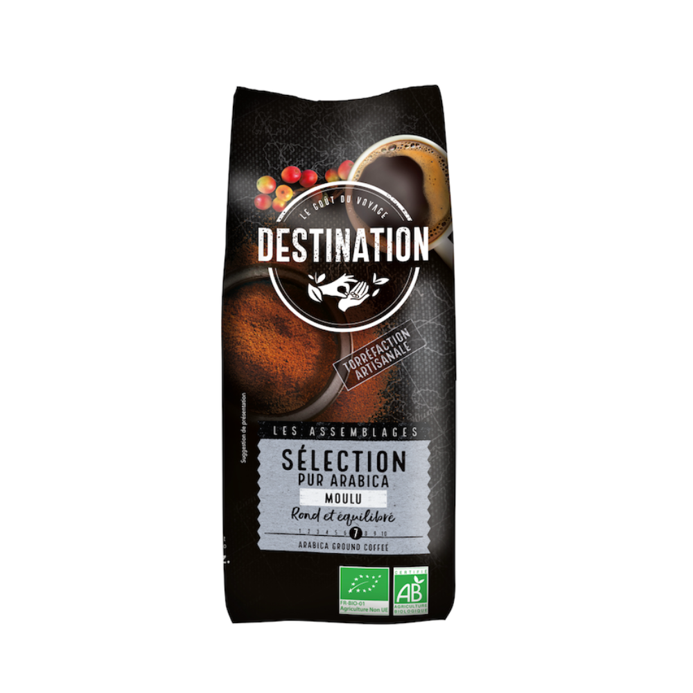 Café moulu rond sélection pur arabica bio