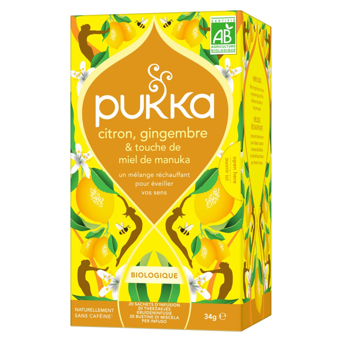 Infusion citron gingembre et miel de Manuka bio x 20