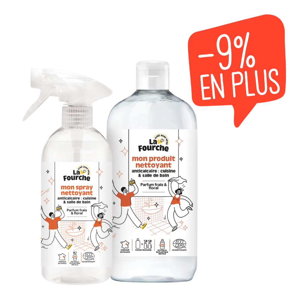 3 mois de spray nettoyant anticalcaire certifié Ecodétergent