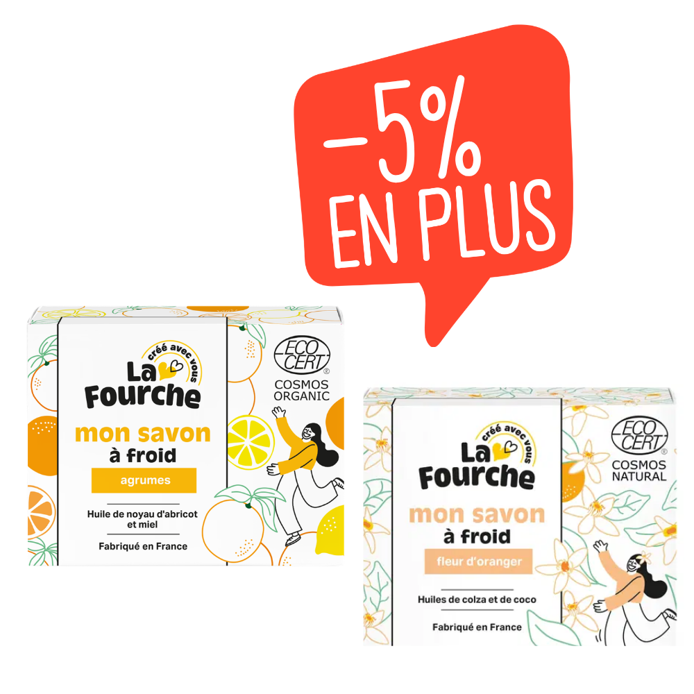 Panier duo savons agrumes et fleur d'oranger