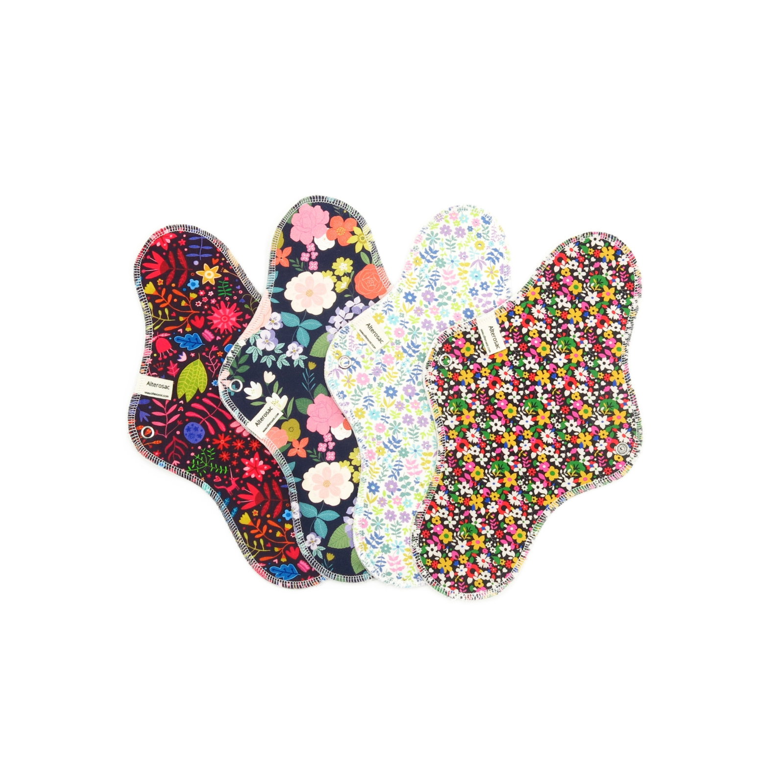 Serviette hygiénique nuit lavable - motif aléatoire