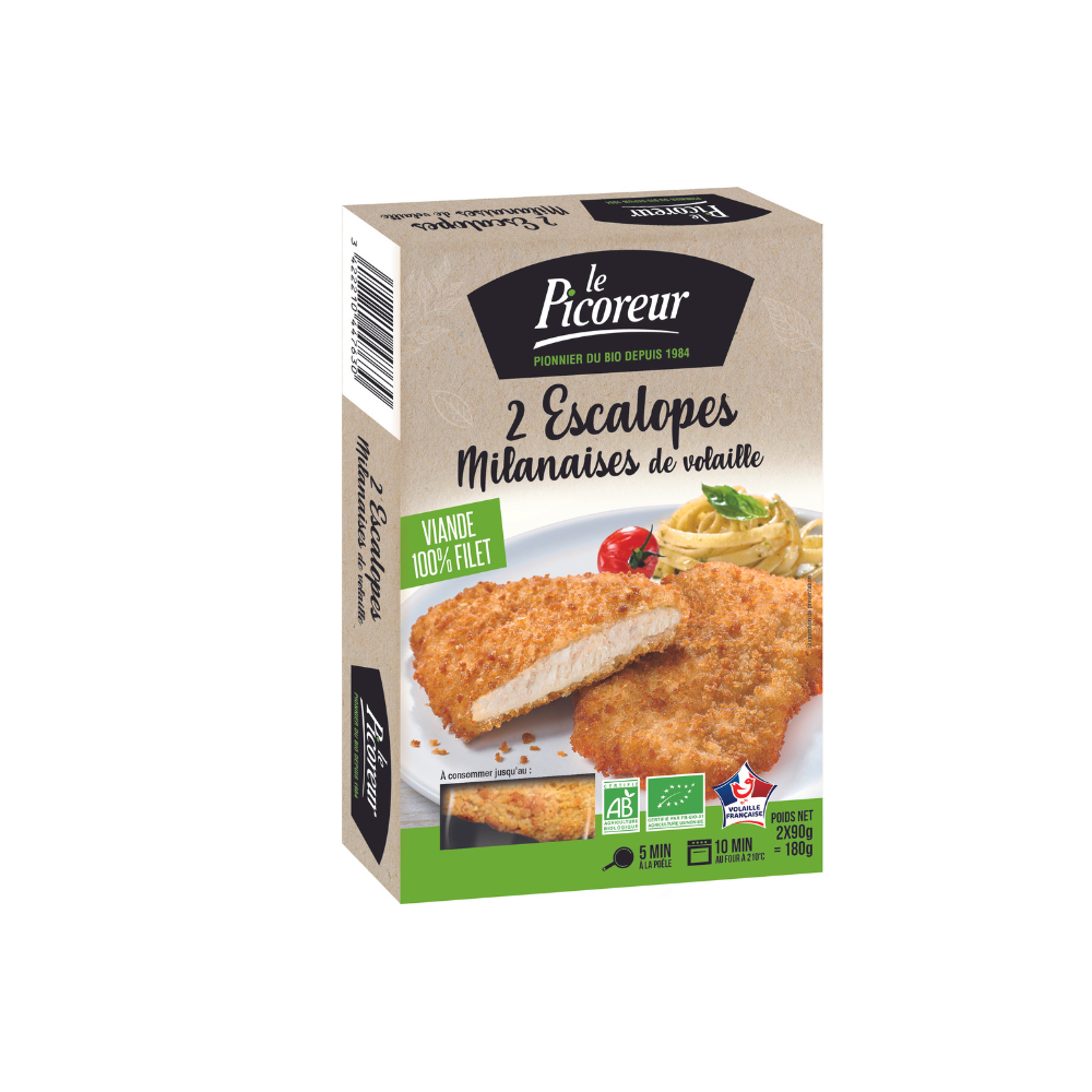 Escalopes milanaises de volaille bio x2