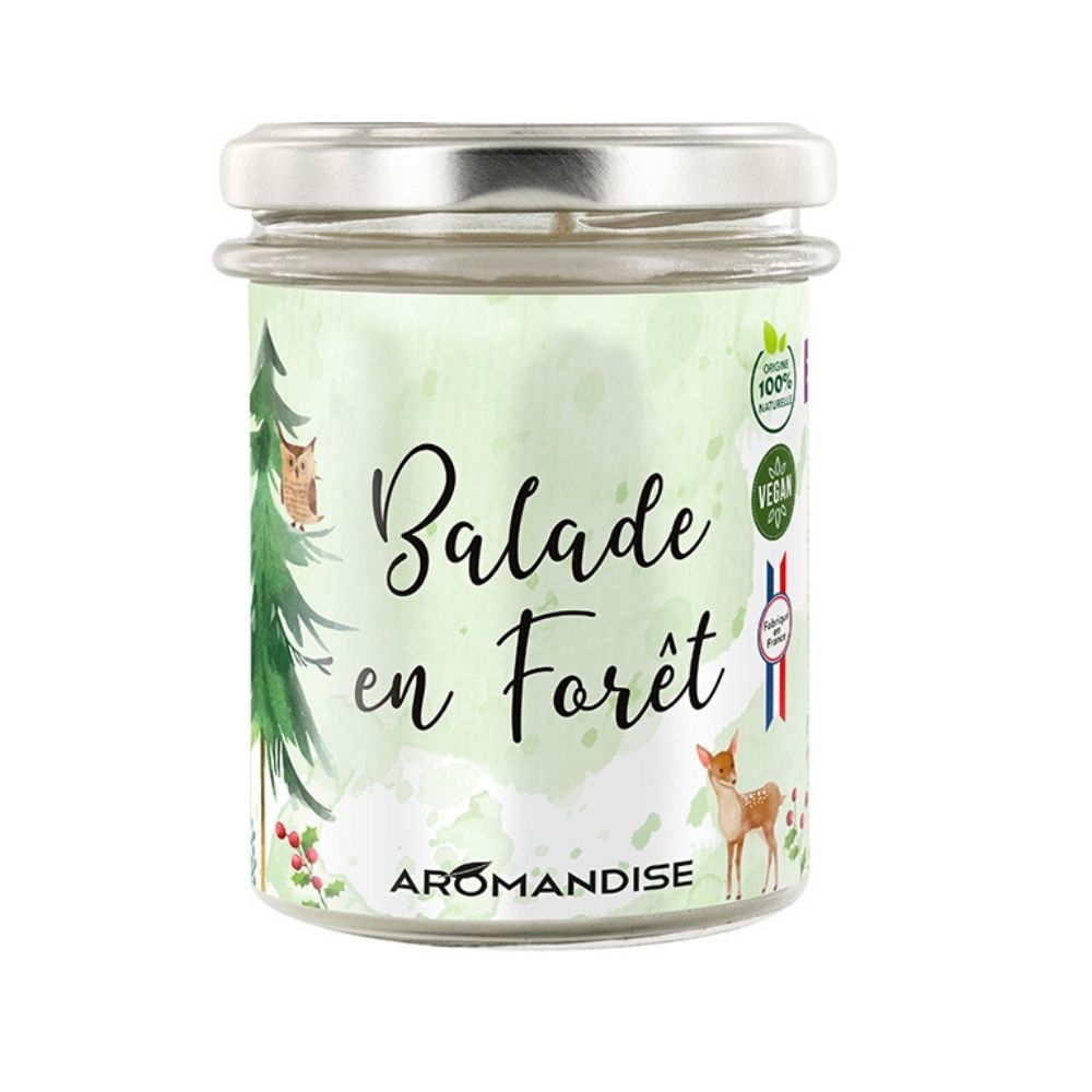 Bougie d'ambiance balade en forêt