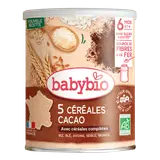Céréales 5 céréales cacao bio (dès 8 mois)