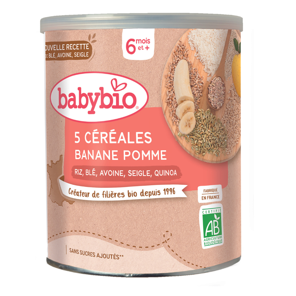 5 céréales quinoa banane pomme bio (à partir de 6 mois)
