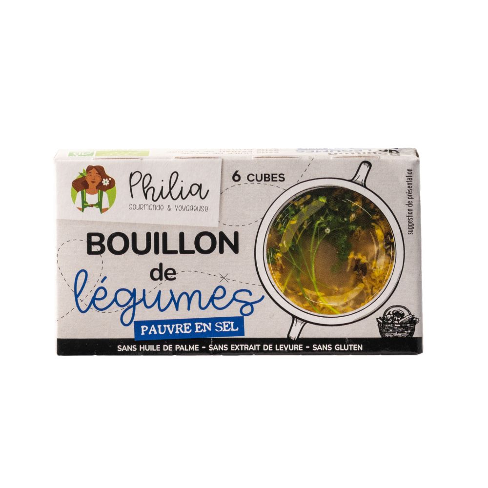 Bouillon de légumes cube pauvre en sel bio