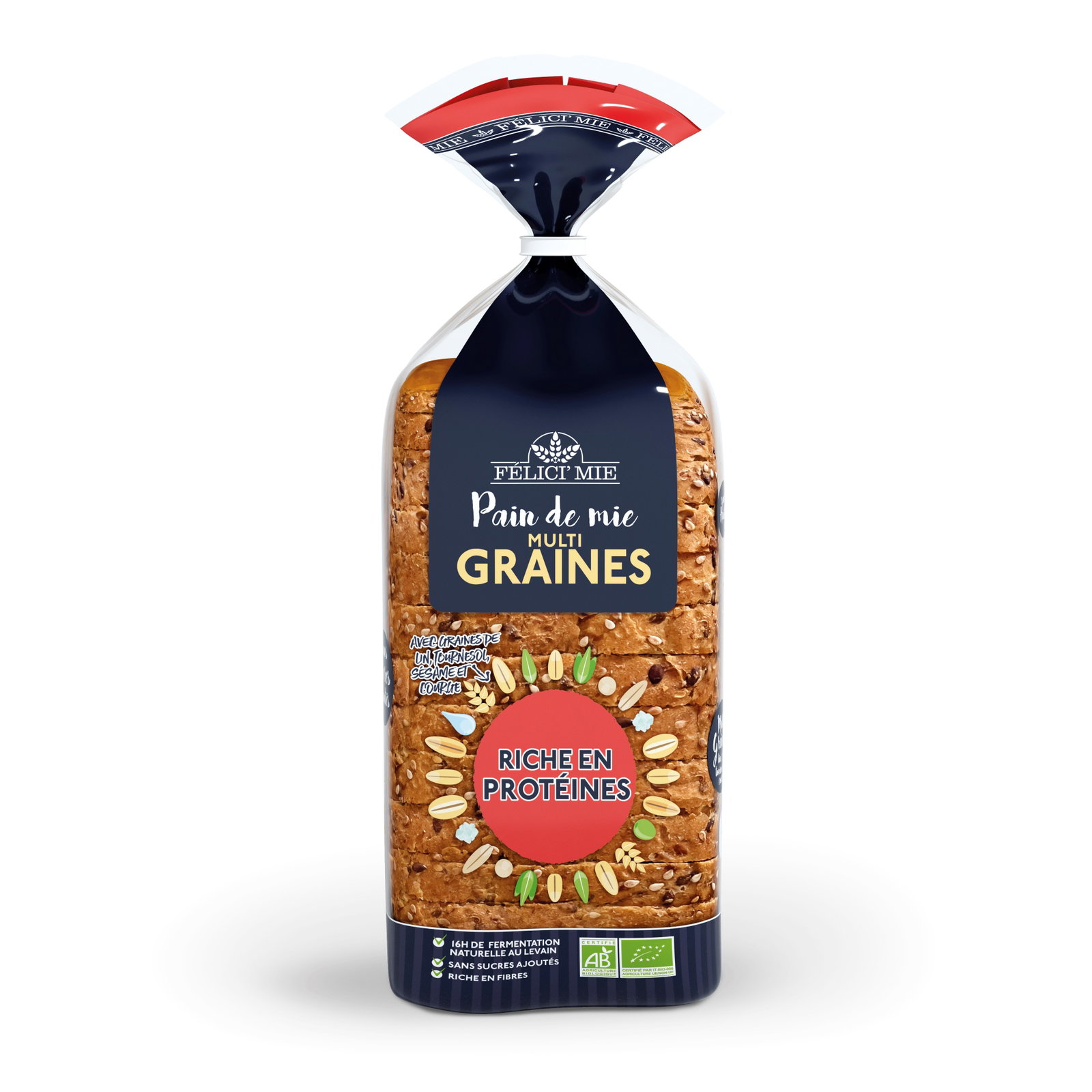 Pain de mie - multi-graines riche en protéines bio