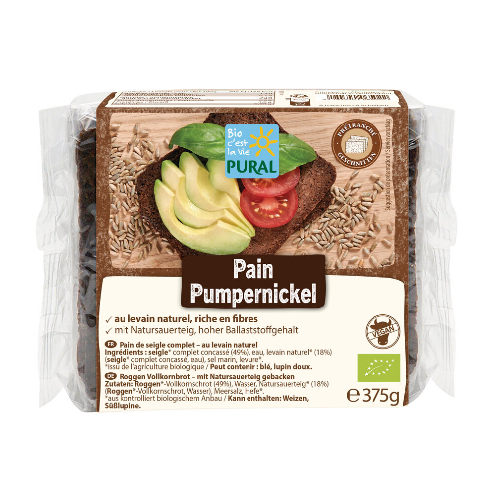Pain pumpernickel au seigle bio