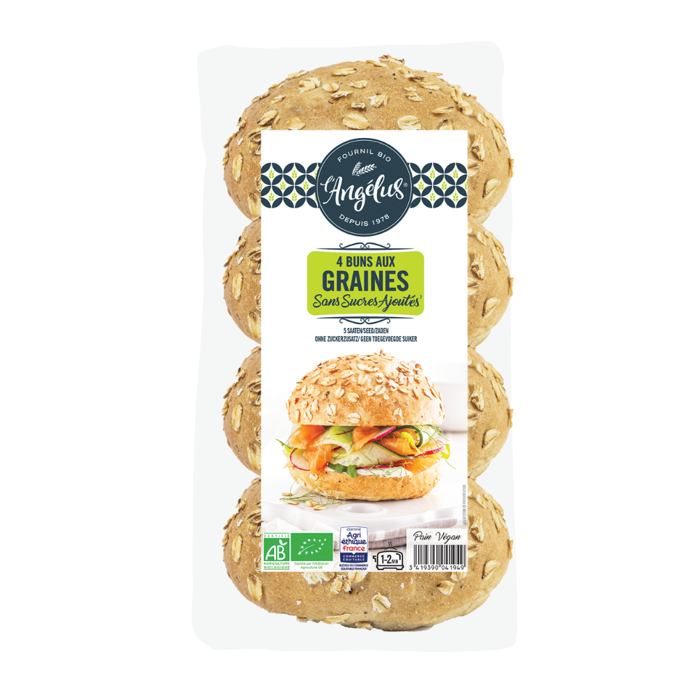 Bun's graines sans sucres ajoutés bio et équitable - 4x50g