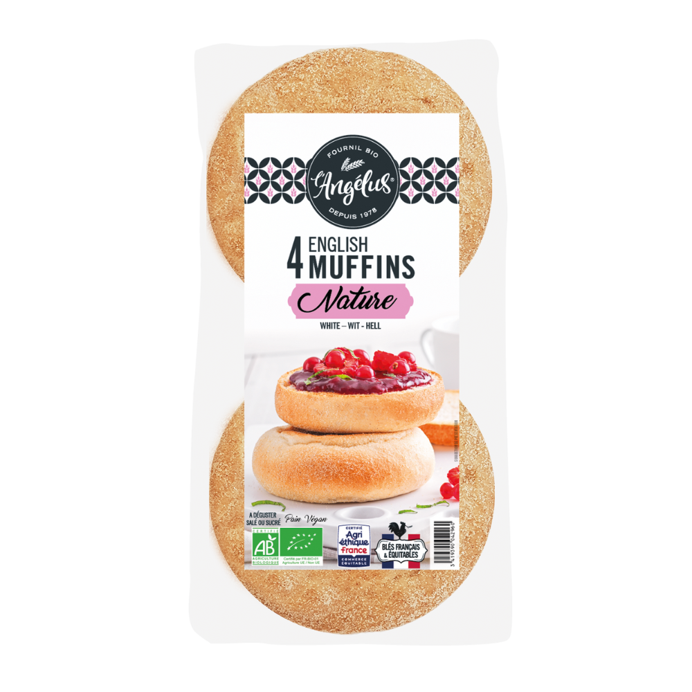 English muffins nature bio et équitable - 4x60g