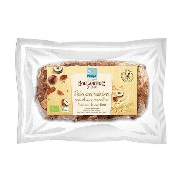 Pain complet raisins noisettes bio