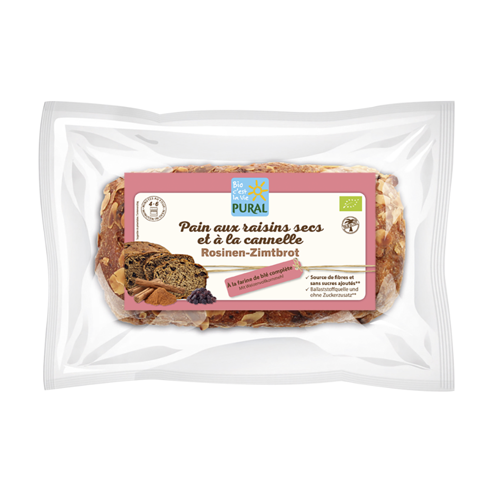 Pain aux raisins et cannelle bio