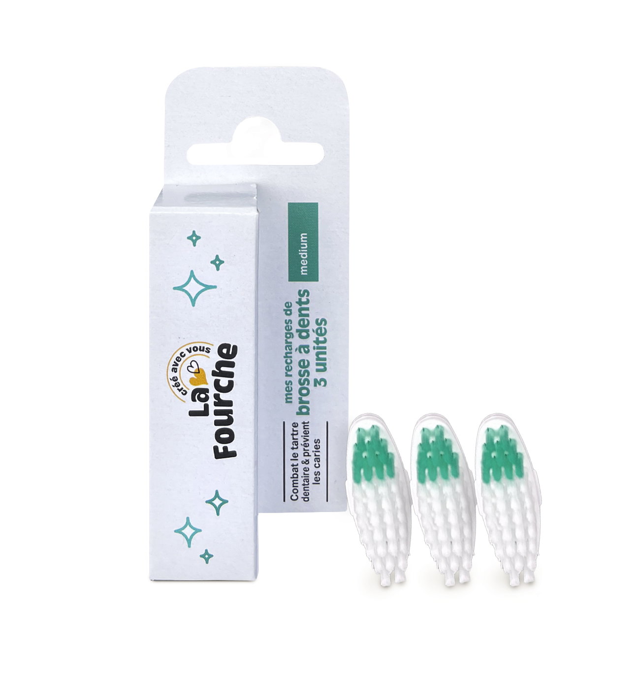 Tête de brosse à dents rechargeable medium x 3
