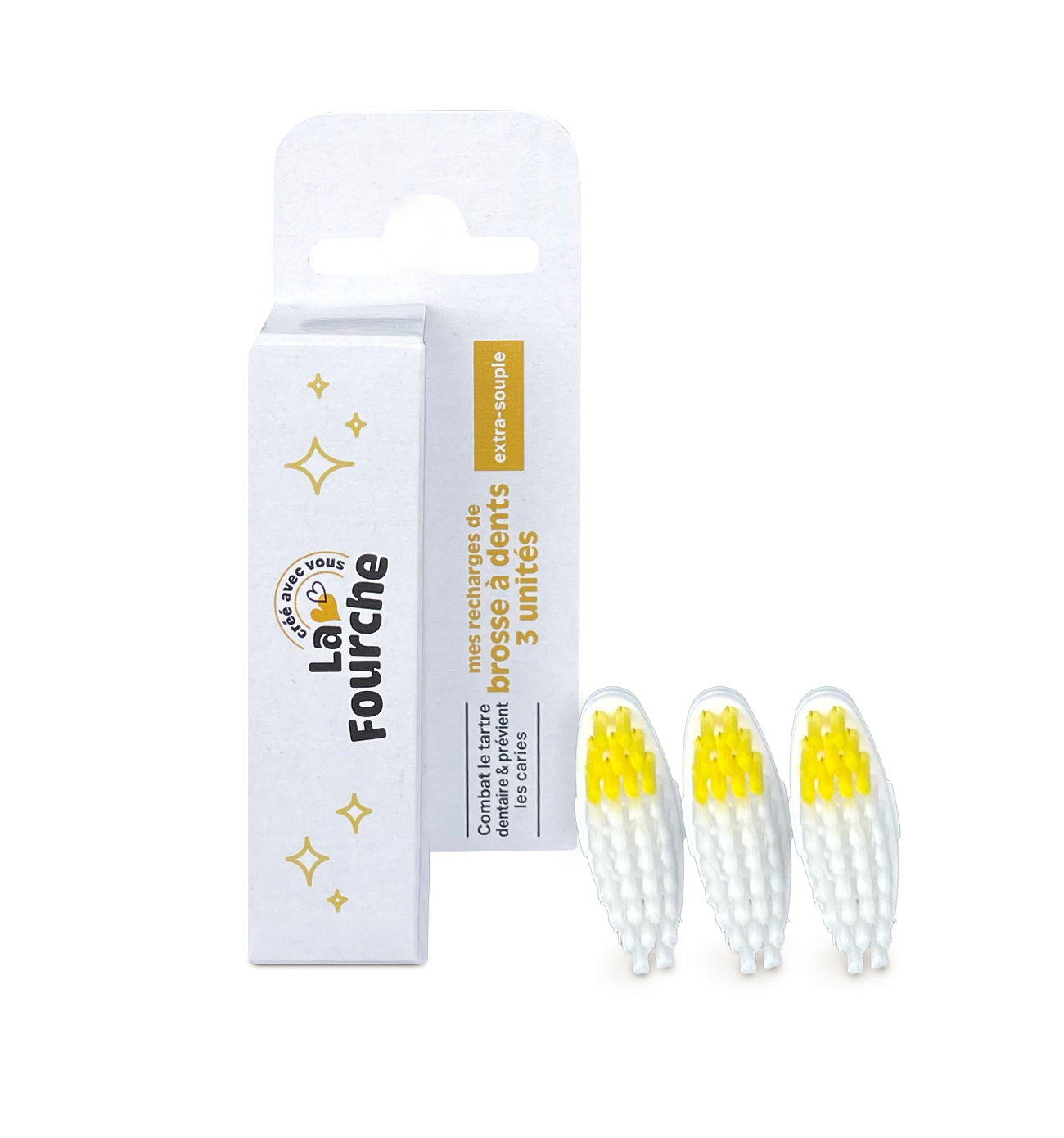 Tête de brosse à dents rechargeable extra souple x 3