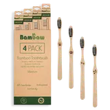 Brosses à dents en bambou moyen x 4