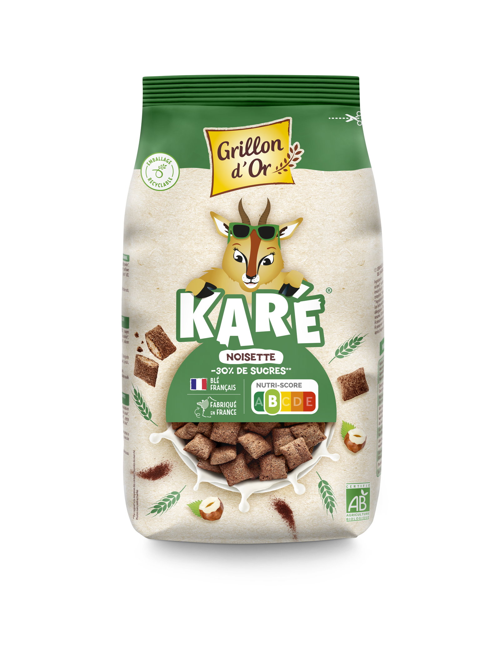 Céréales ka'ré fourrées noisettes bio