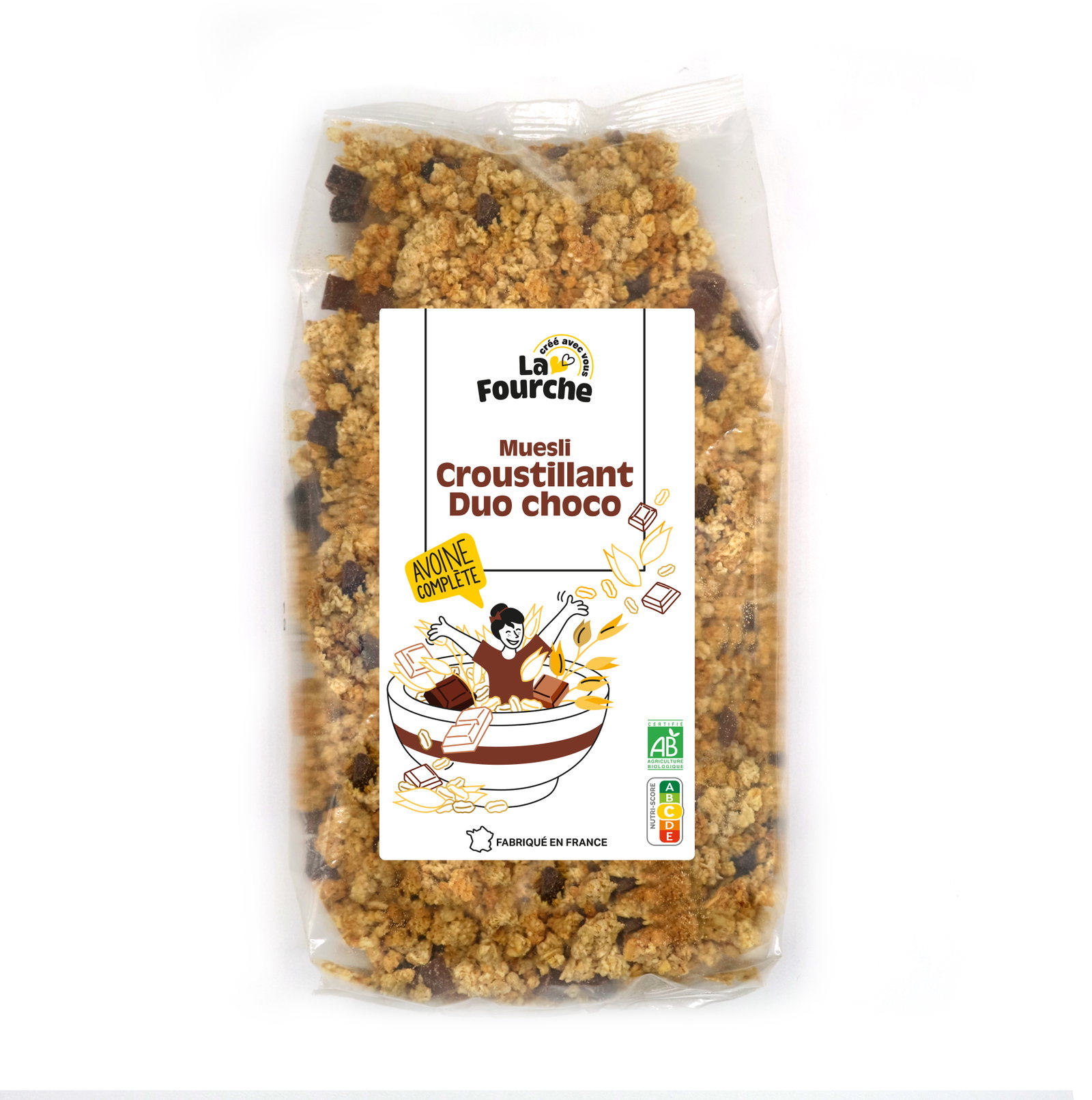 Muesli croustillant duo choco bio