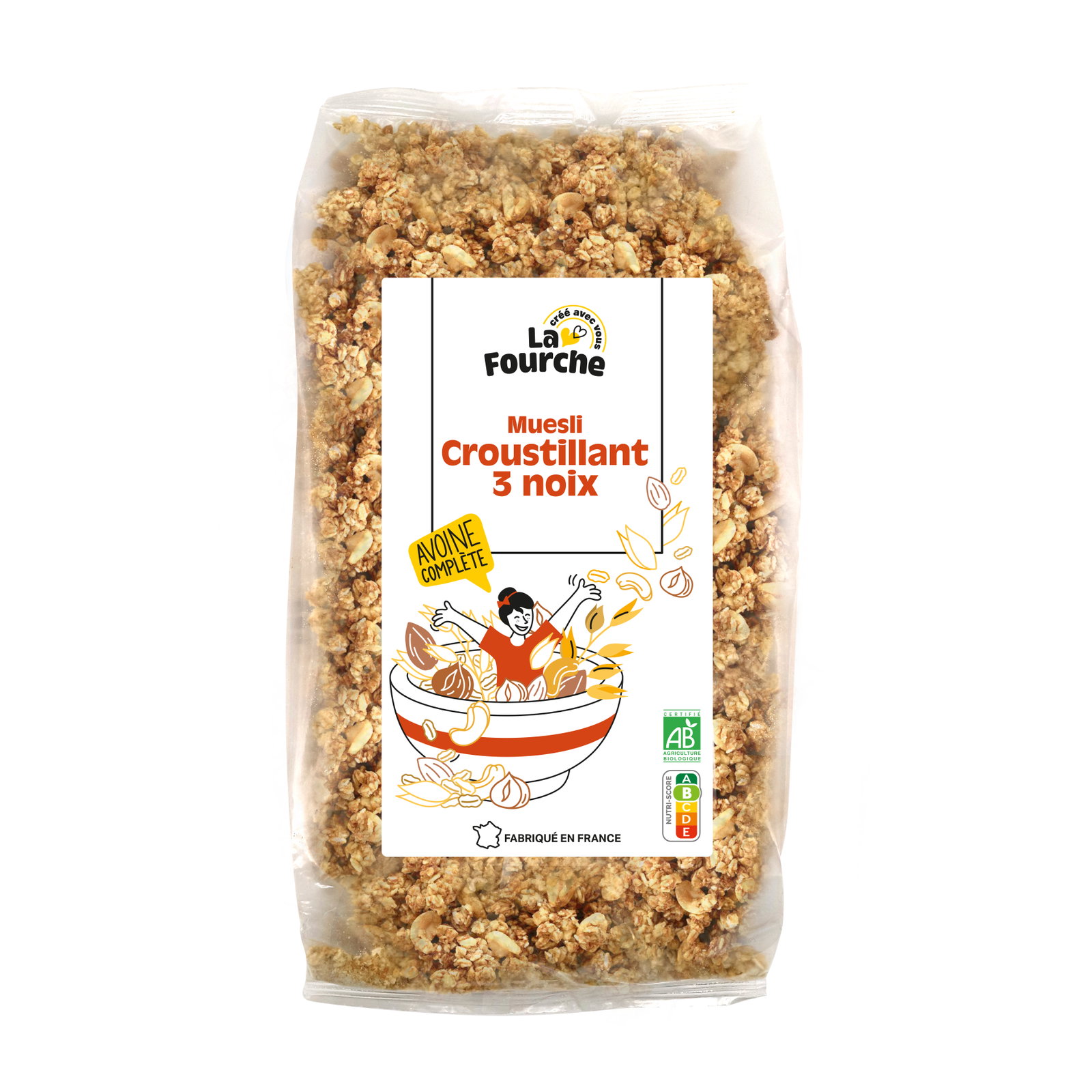 Muesli croustillant 3 noix bio