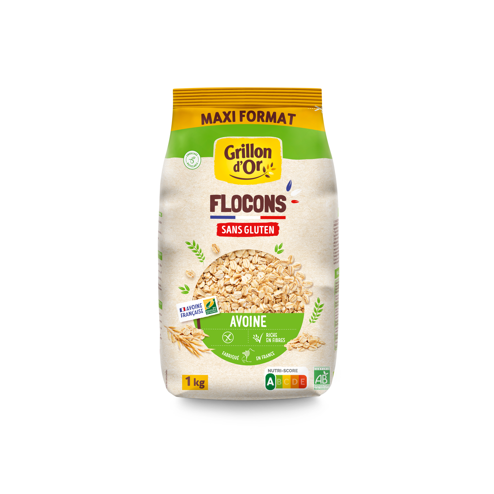 Flocons d'avoine sans gluten bio