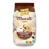 Muesli protéiné banane chocolat cacahuète bio
