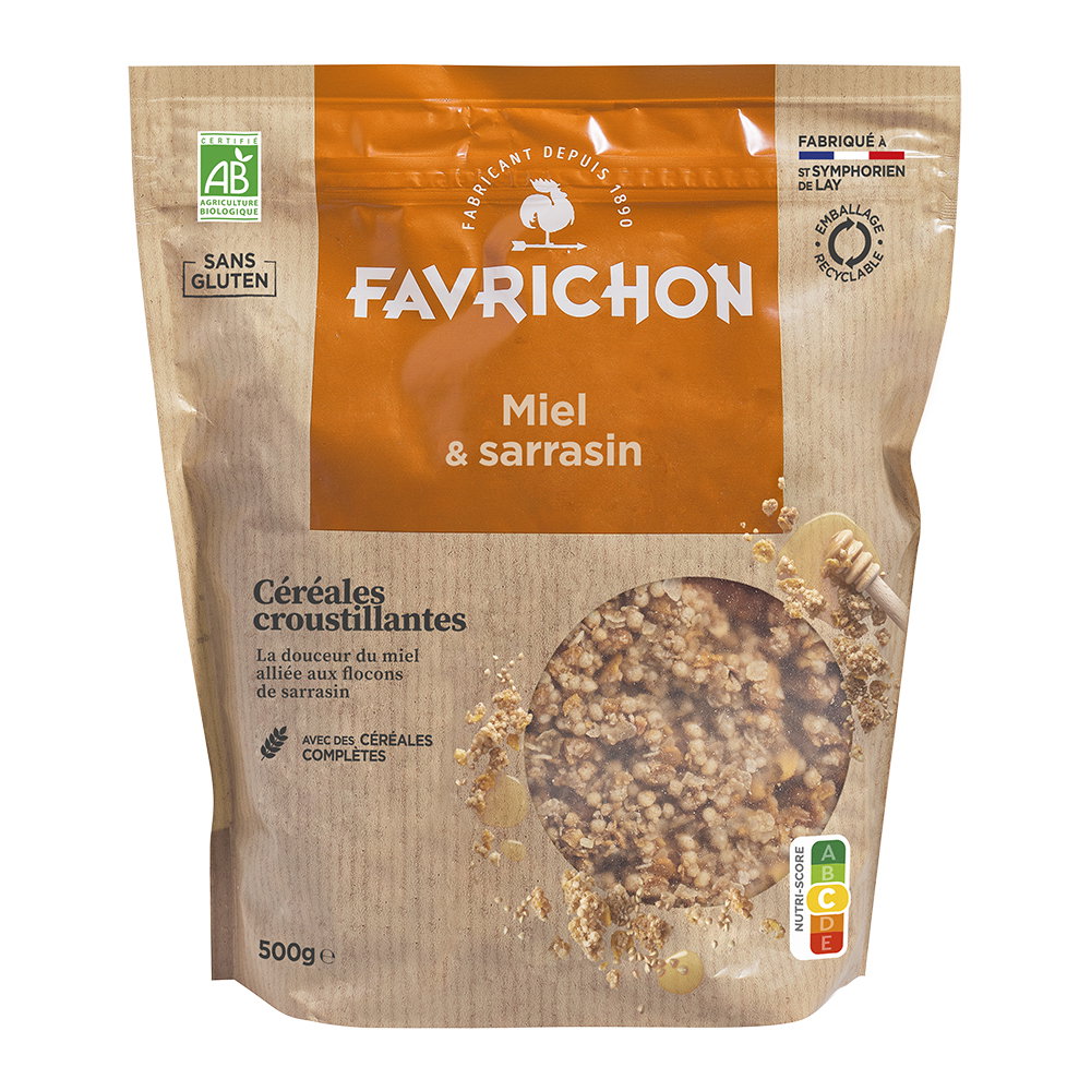 Muesli croustillant miel et sarrasin sans gluten bio