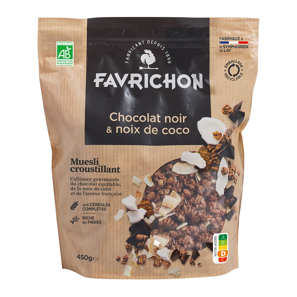 Muesli croustillant chocolat coco bio