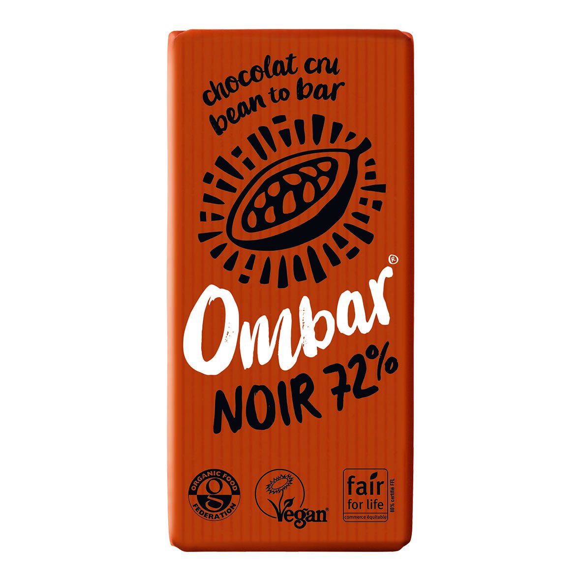 Chocolat cru noir 72% bio et équitable