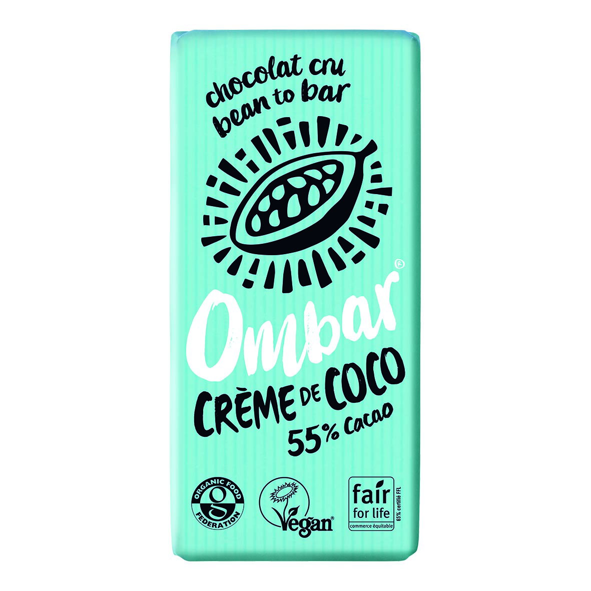 Chocolat cru 55% crème de coco bio et équitable