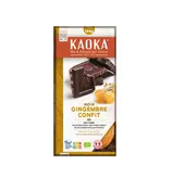 Chocolat noir 66% au gingembre confit bio et équitable