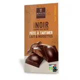 Tablette chocolat noir fourrée à la pâte à tartiner lait et noisettes bio et équitable