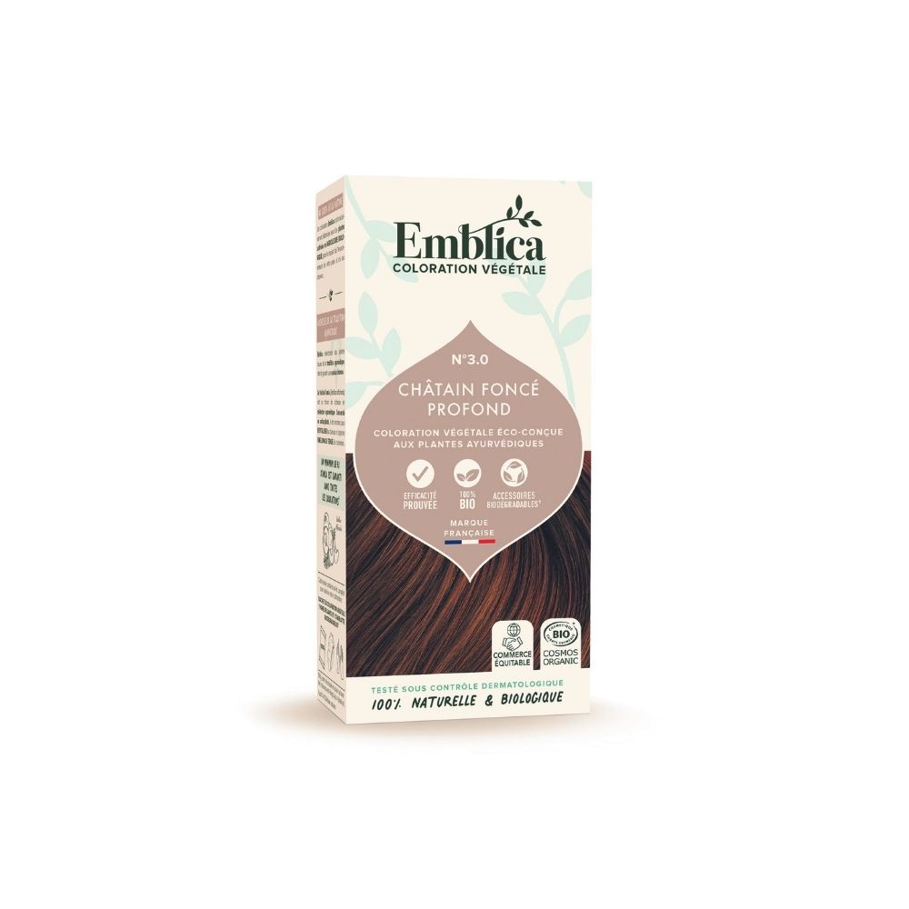 Coloration végétale châtain foncé profond 3.0 certifiée bio
