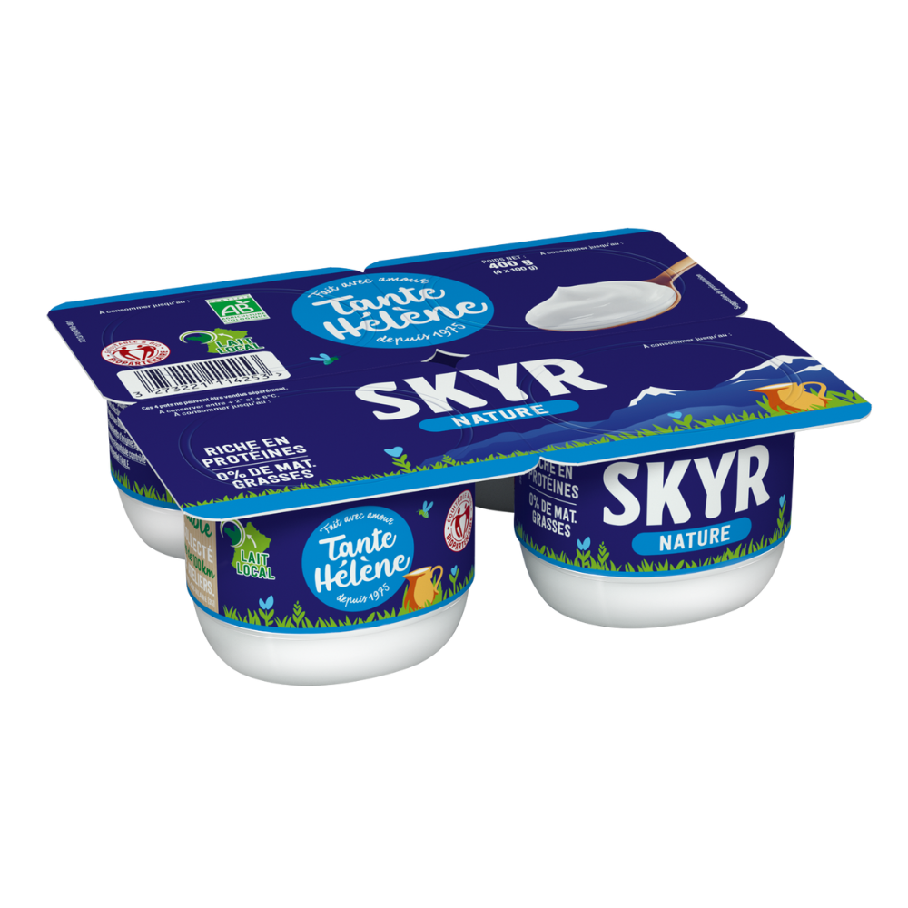 Skyr nature 0% MG bio et équitable x4