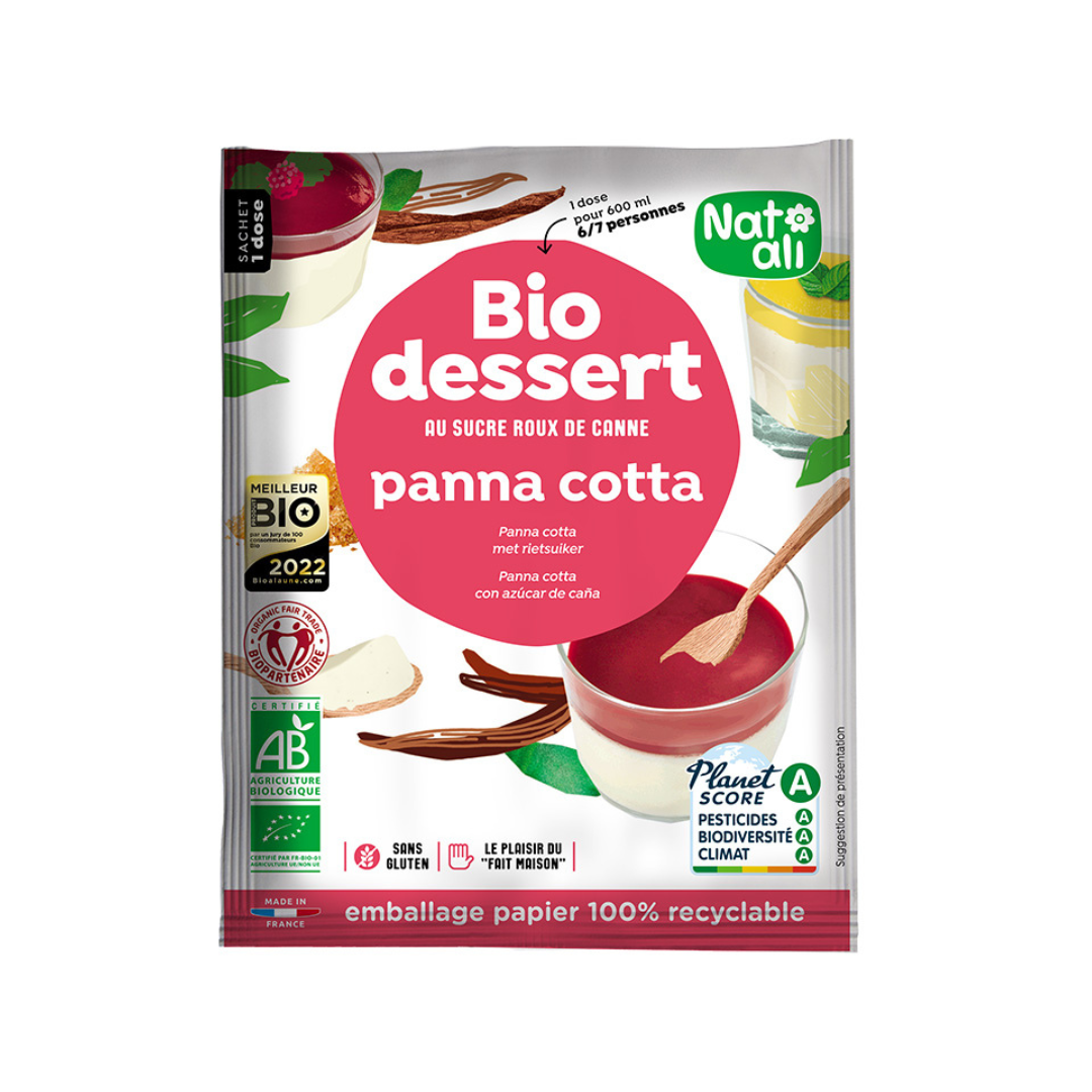 Préparation pour panna cotta bio et équitable