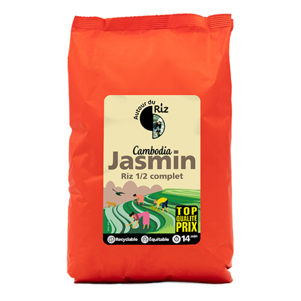 Riz jasmin demi-complet bio et équitable