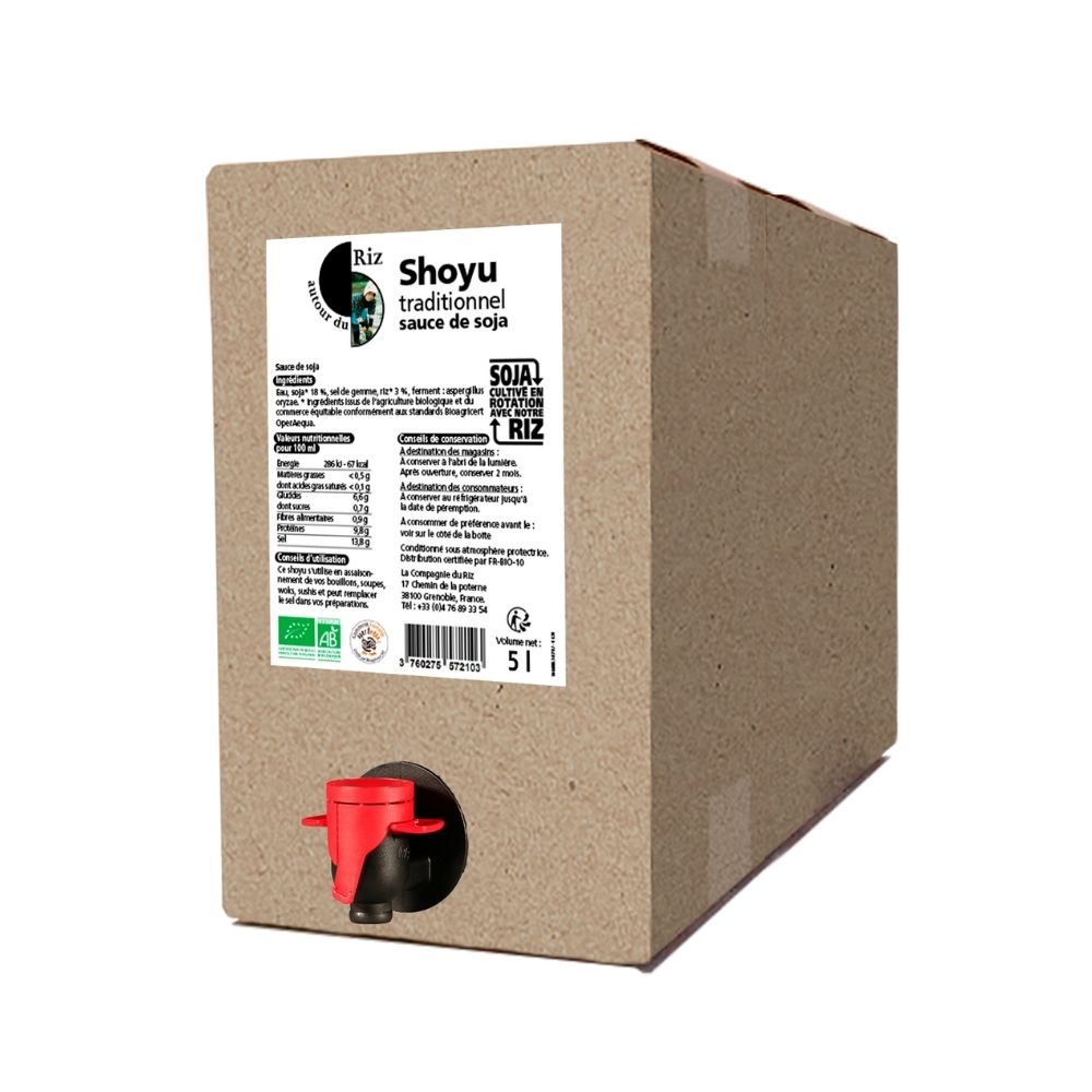 Sauce soja shoyu bio et équitable - 5l