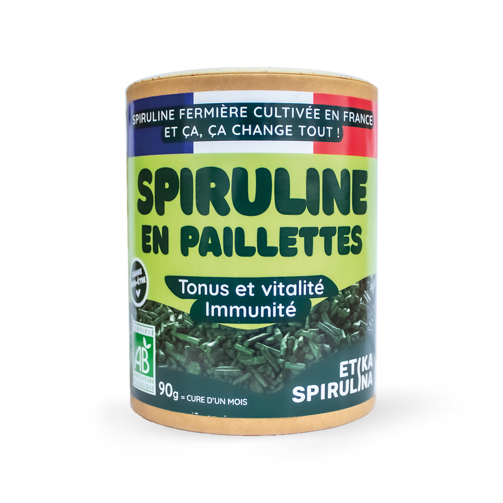 Spiruline bio française en paillettes