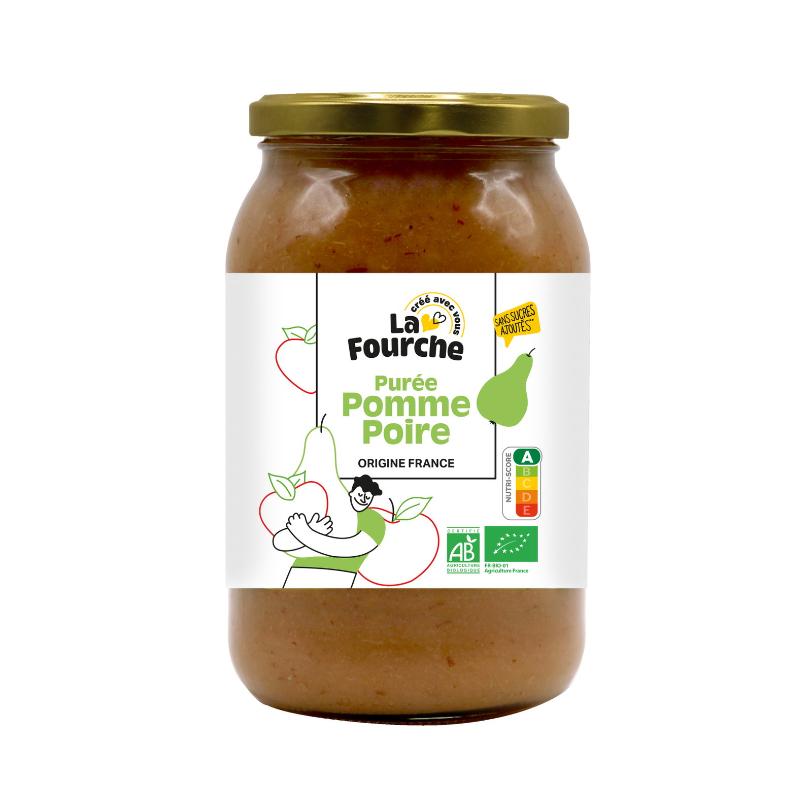 Purée pommes poires bio