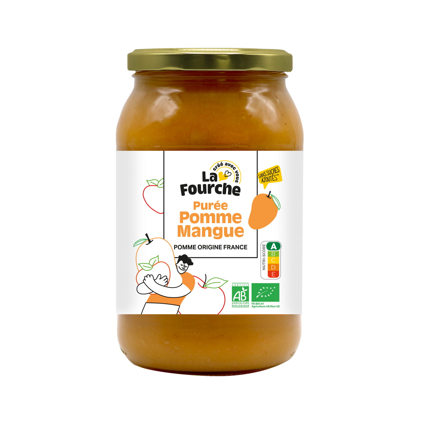 Purée pommes mangues bio