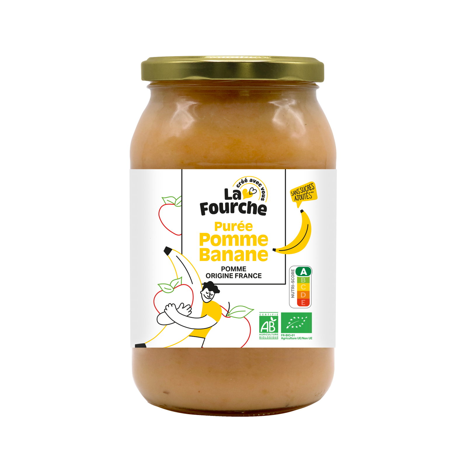 Purée pommes bananes bio
