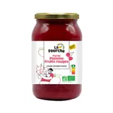 Purée de pommes fruits rouges bio