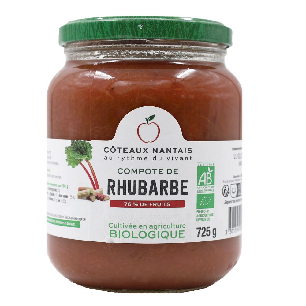Compote de rhubarbe bio