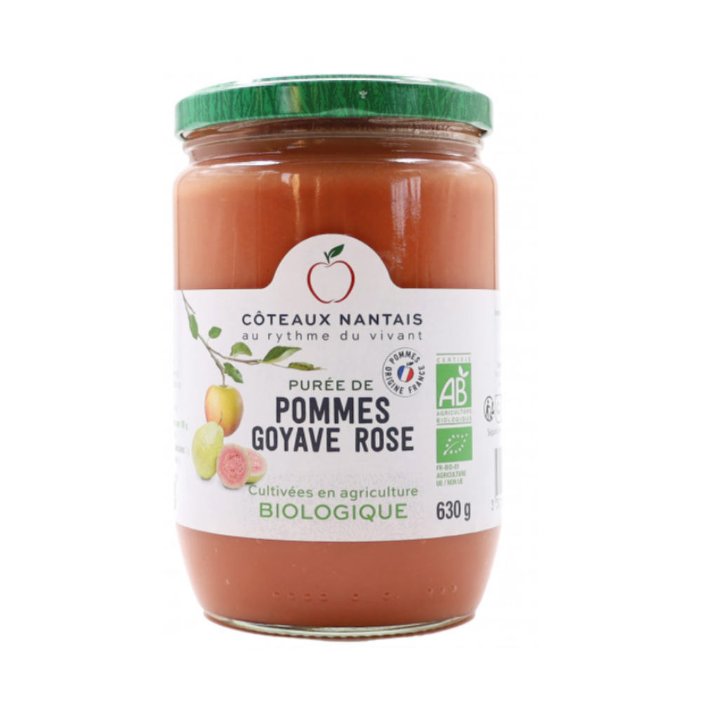 Purée pomme goyave rose bio