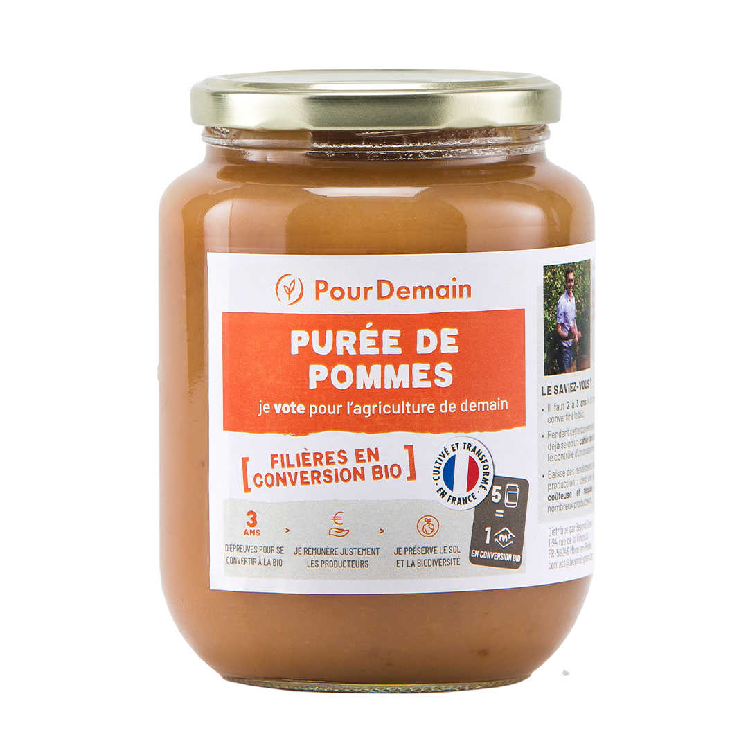 Purée de pommes en conversion