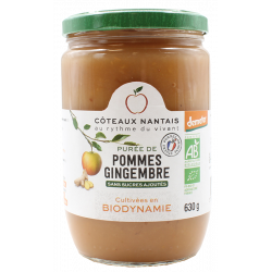 Purée pomme gingembre bio