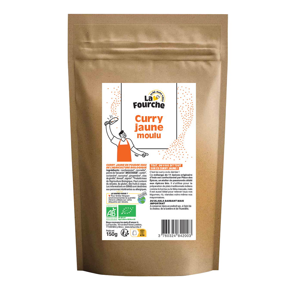 Curry jaune moulu bio