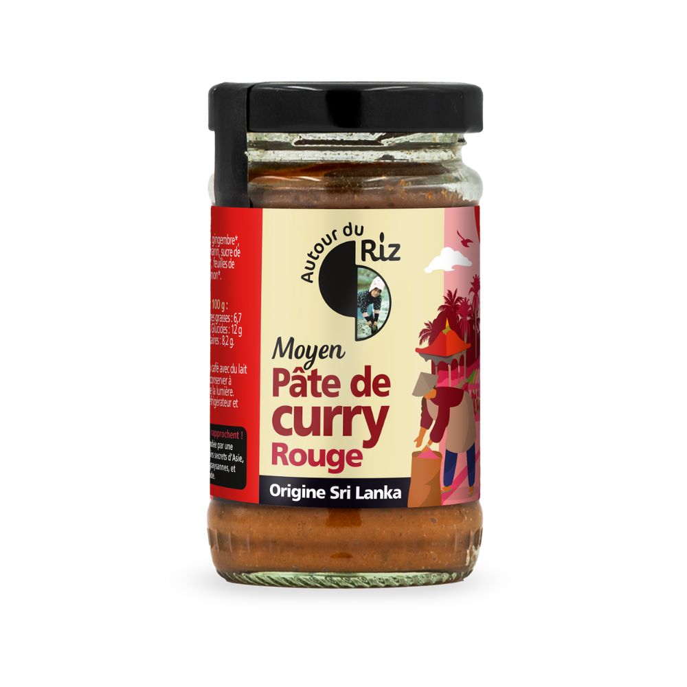 Pâte de curry rouge moyen bio