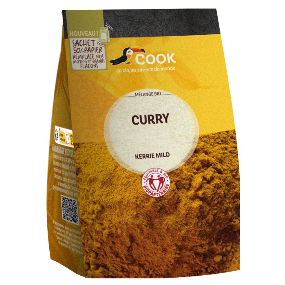 Mélange d'épices pour curry doux bio